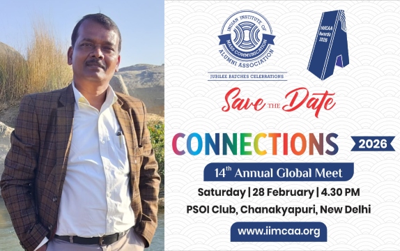 IIMCAA Connections 2026 Souvenir Editor Santosh Oraon