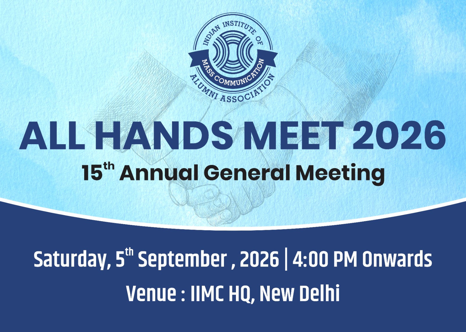 ​IIMCAA’s 15th AGM Notice and Agenda | All Hands Meet 2026 | 5th September 2026 | IIMC HQ, New Delhi